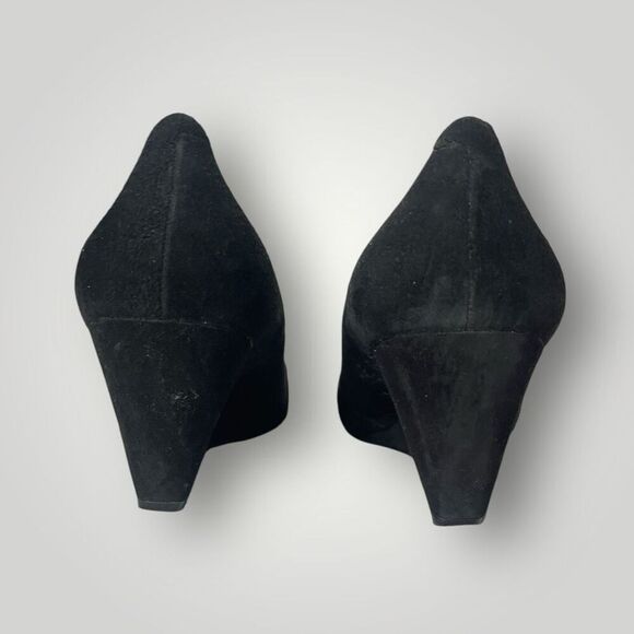 JESSICA SIMPSON Black Velour Wedge w/ Rhinestones Gems, Size 9 - Picture 5 of 9